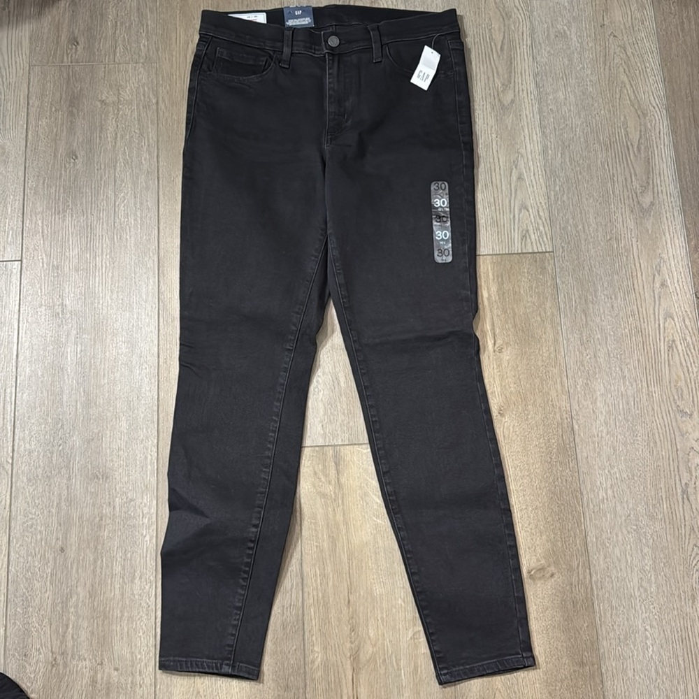 NWT! GAP Black Mid Rise Jegging with Washwell - Size 10 Long /30 LONG 🩷 - Picture 7 of 8